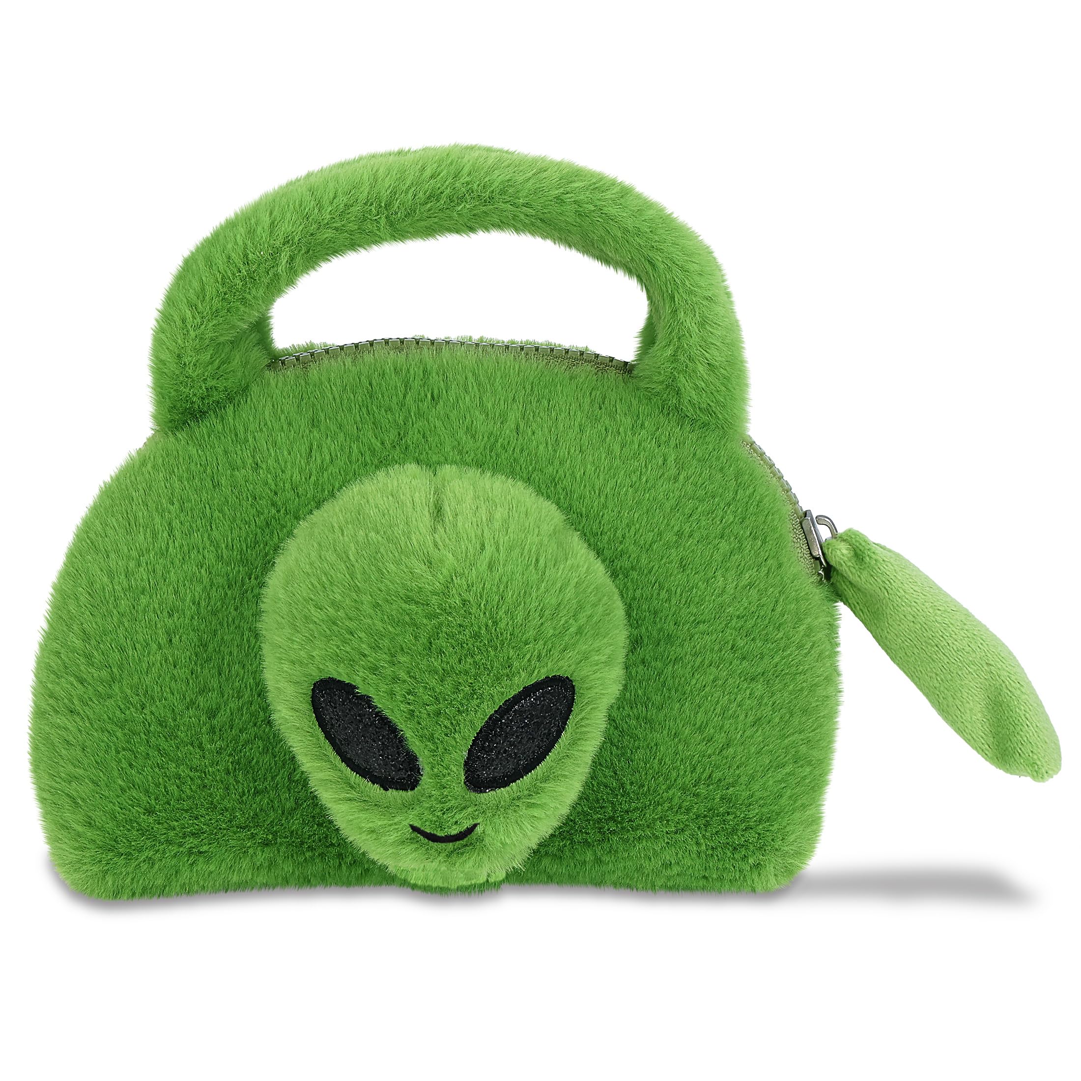 DolliBu Green Alien Purse Plush Bag - Super Soft Stuffed Alien Purse for Kids, F