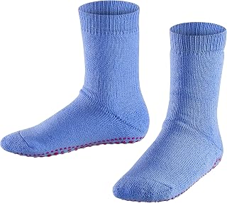 FALKE unisex kids catspads sock slipper non slip printed nubs on thick sole warm flat stitching in toe area breathable sustainable cotton wool 1 pair