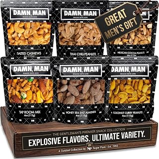 Gift Baskets for Men – Gourmet Nuts Gift Basket, Birthday Gift for Dad, Husband & Adults, Roasted Snack Box Variety, Fathers Day Gift