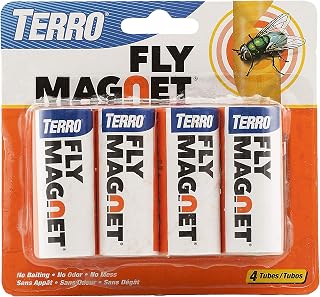 Terro T510 Fly Magnet Sticky Fly Paper Trap - 4 Pack, White