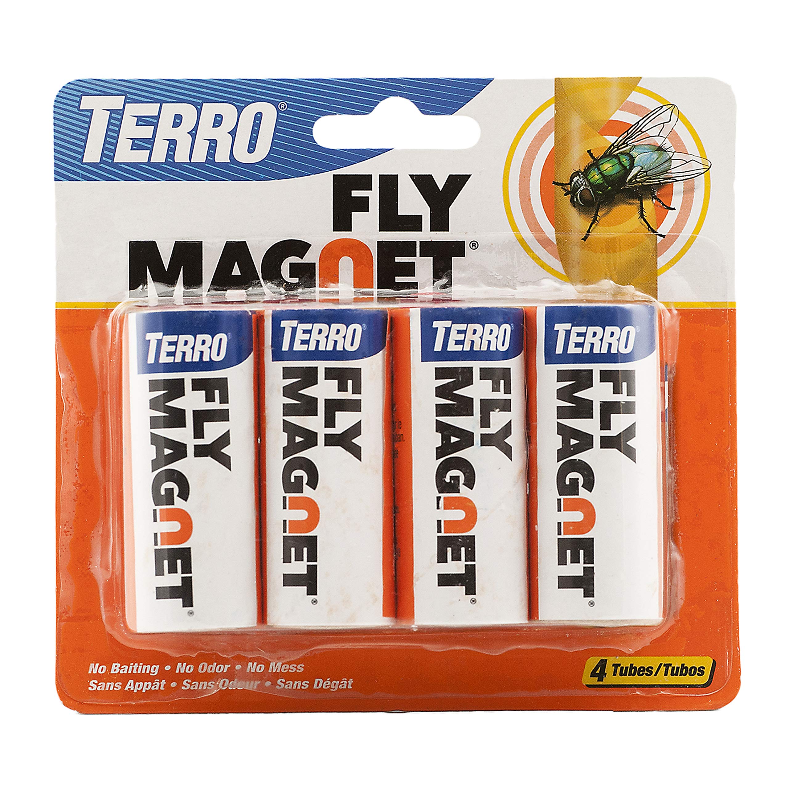 Terro T510 Fly Magnet Sticky Fly Paper Trap - 4 Pack, White