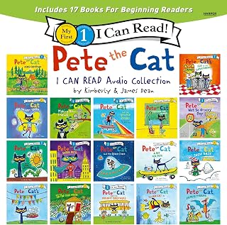 Pete the Cat I Can Read Audio Collection: 8 My First and 9 Level 1 I Can Read stories for beginning readers in 1