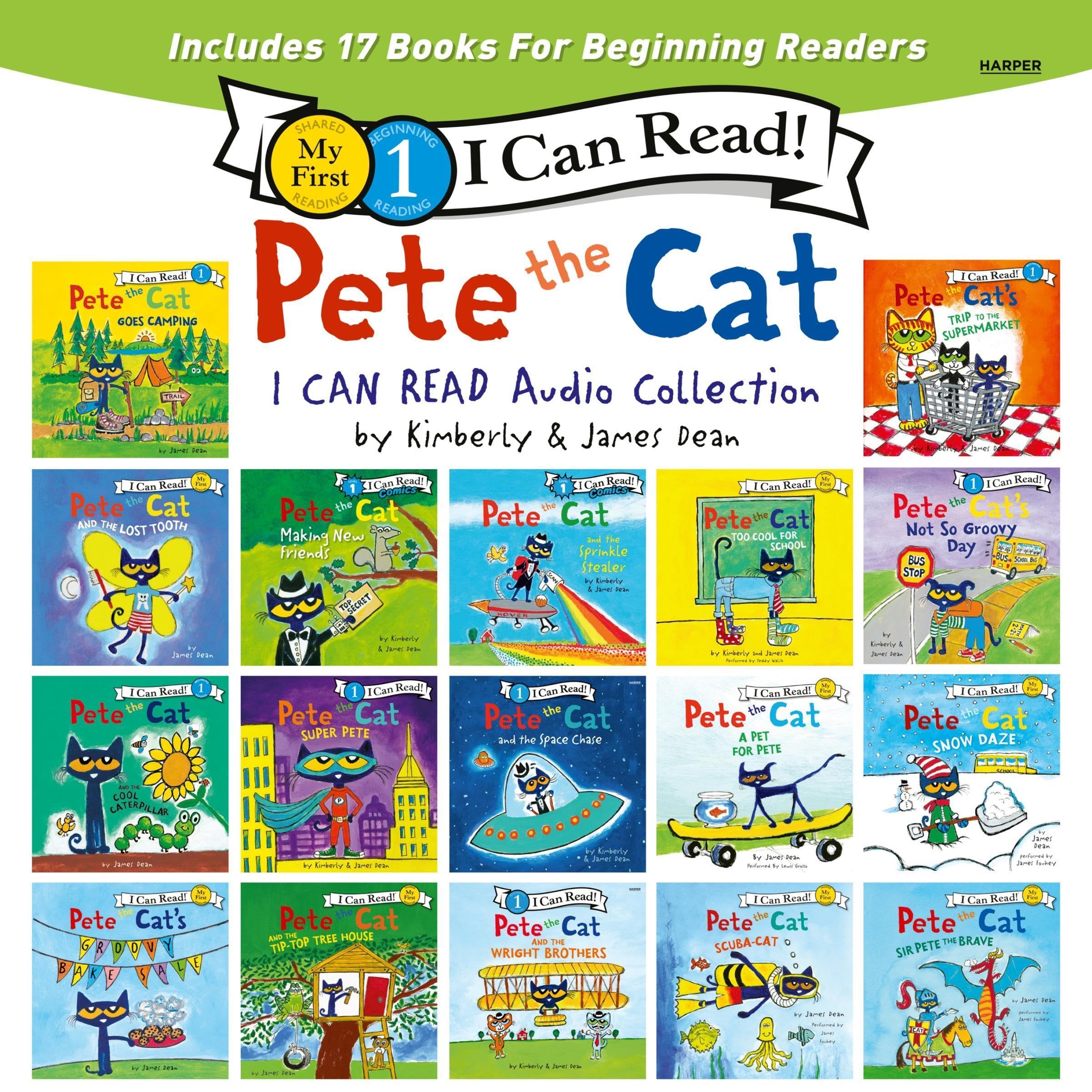 Pete the Cat I Can Read Audio Collection: 8 My First and 9 Level 1 I Can Read st