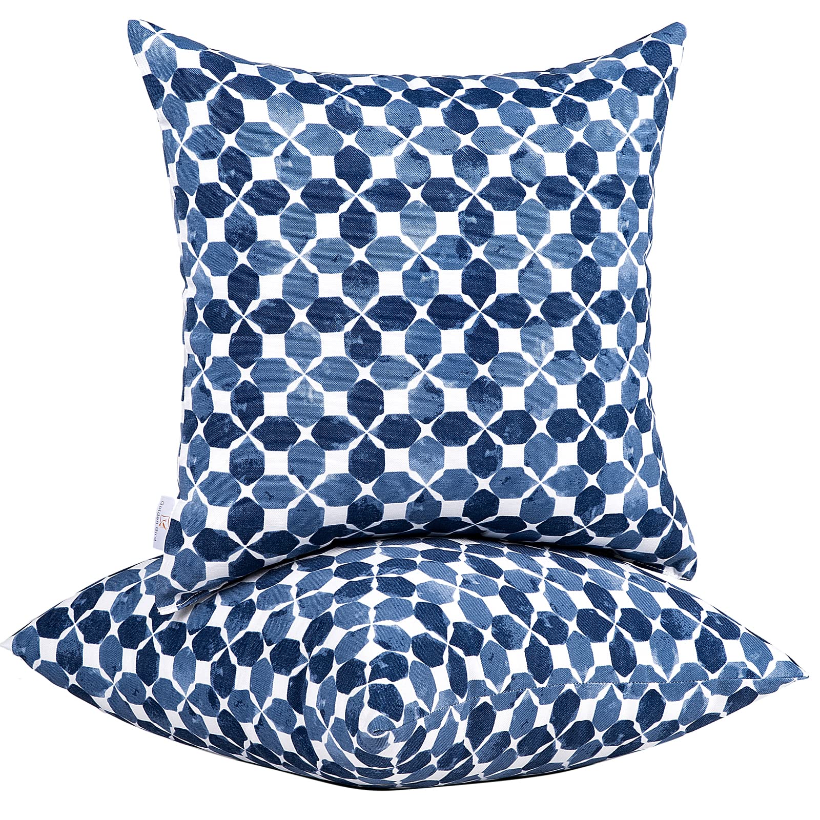 JMGBird Blue Throw Pillows Outdoor Pillow Inserts Included | 18x18 Outdoor Pillo