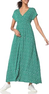 Amazon Essentials Women's Fit and Flare Waisted Jersey Maxi Dress (Available in Plus Size)