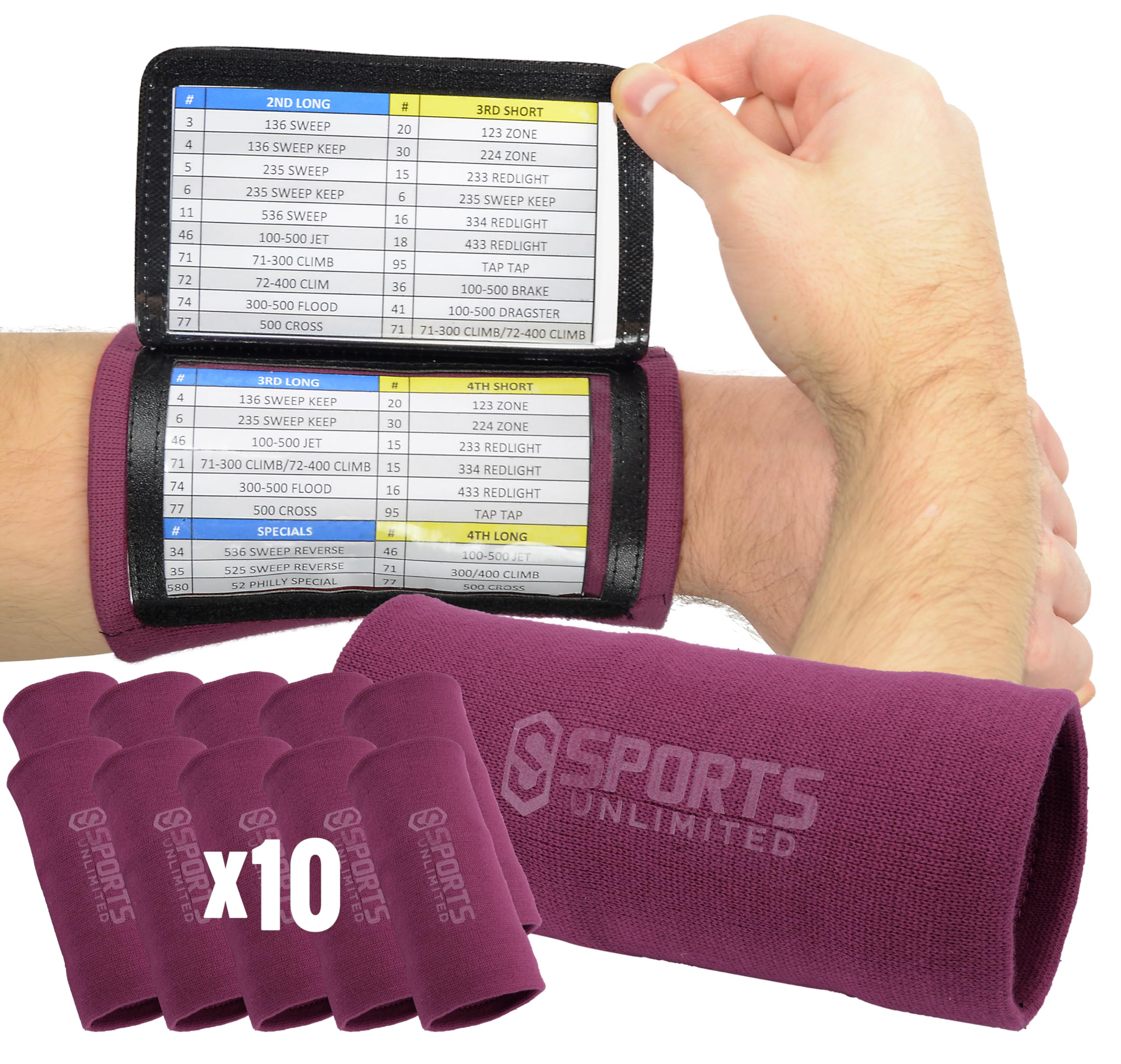 Sports Unlimited Triple Wristbands for Adults, Football Bracelets for Gaming, Ba