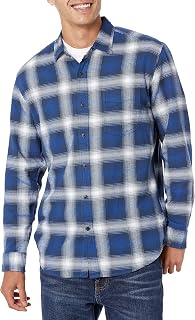 Amazon Essentials Herren Langarm-Flanellhemd