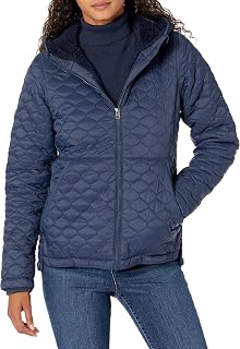 Amazon Essentials Women's Lightweight Water-Repellent Quilted Jacket with Sherpa Lining and Full Zip