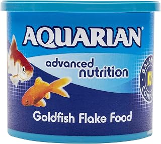 AQUARIAN Complete Nutrition, Aquarium Goldfish Food, Flakes Also Suitable for Small Pond Fish, 200g Container