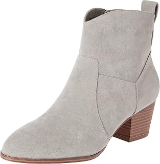 Amazon Essentials Women's Western Cowboy Ankle Boots with Stacked Heel