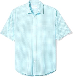 Amazon Essentials Men's Regular Fit Short Sleeve Poplin Shirt