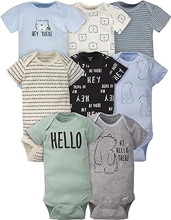 Gerber Baby Boys 8-Pack Short Sleeve Onesies Bodysuits