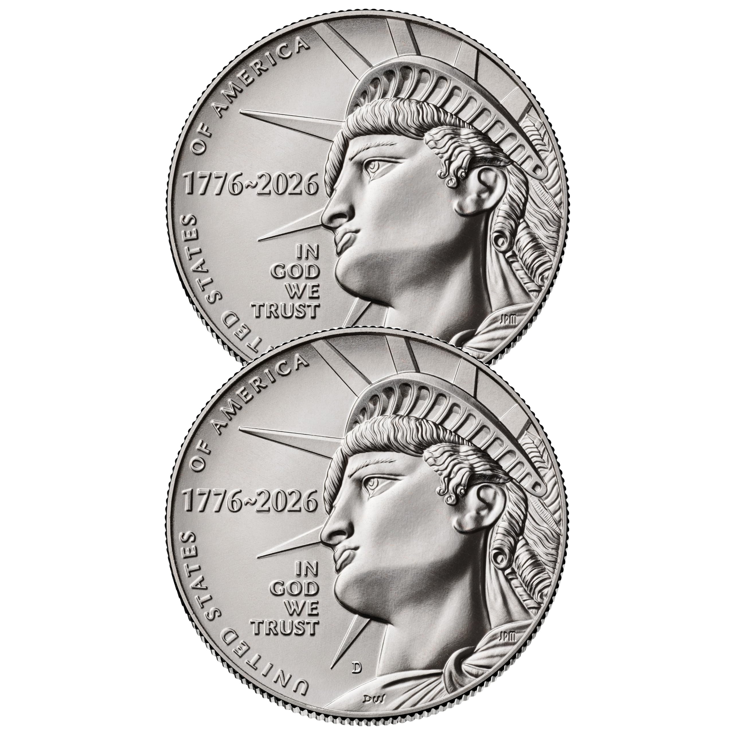 2026 P, D Enduring Liberty Half Dollar 2-Coin Set - Brilliant Uncirculated - Dua