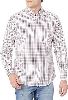 Amazon Essentials Men's Casual Long Sleeve Straight Fit Poplin Shirt