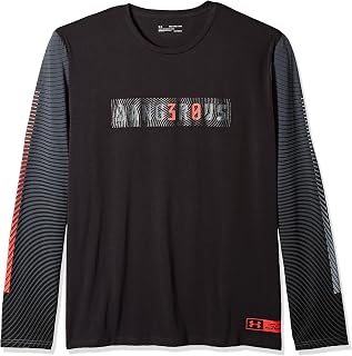 Under Armour Mens SC30 Dangerous Long sleeve Apparel, Black (001)/Red, X-Large