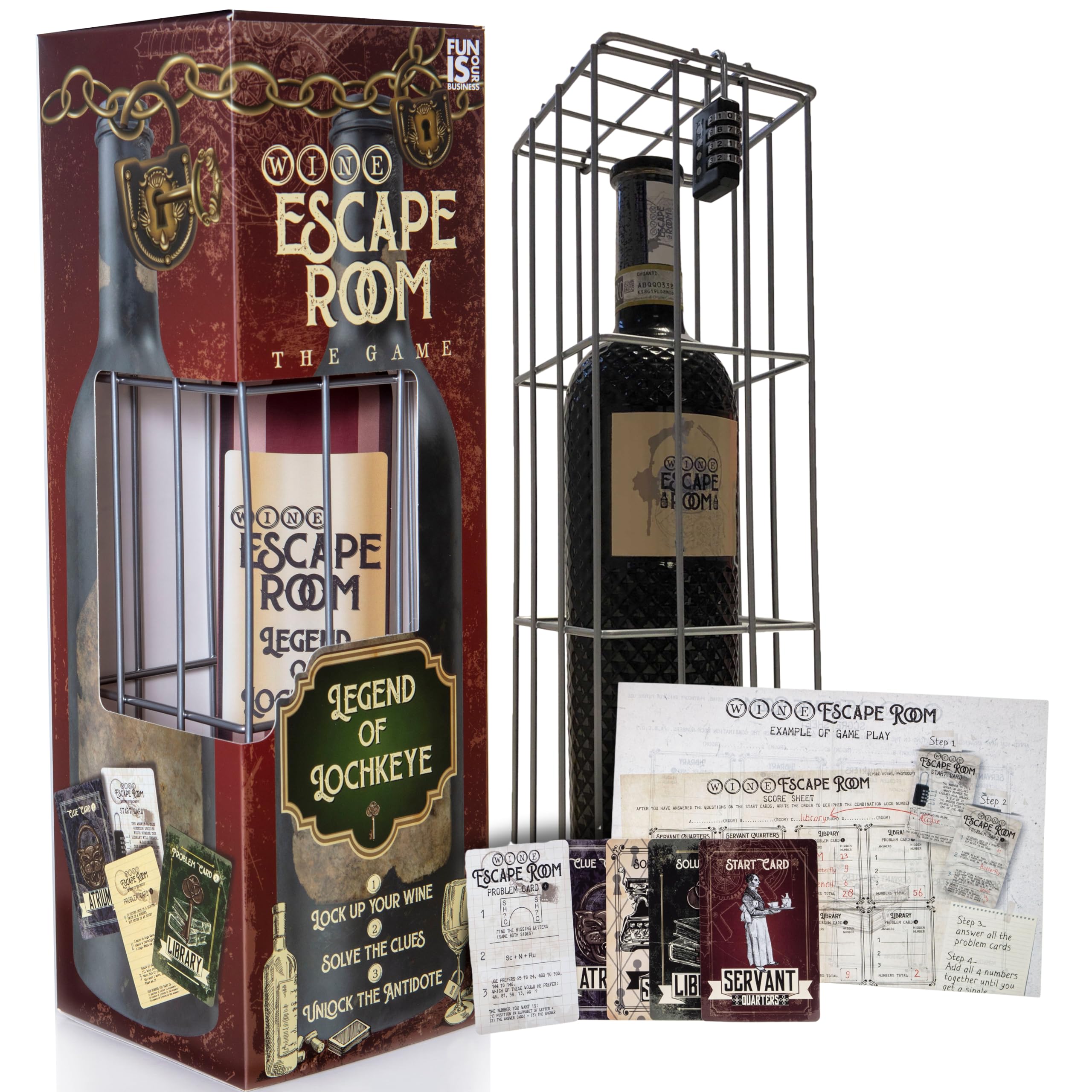 Boxer Gifts Escape Room Game - Wine Bottle Puzzle Box for Adults - Unusual Gifts