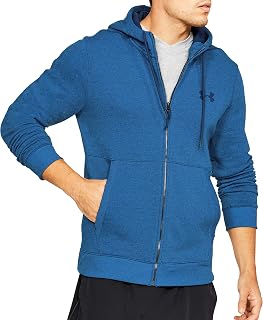 Under Armour Men's Ua Rival Cotton Fz Hoodie Sporty Sweat Jacket, Warm Hoodie with Full Zip (Pack of 1)