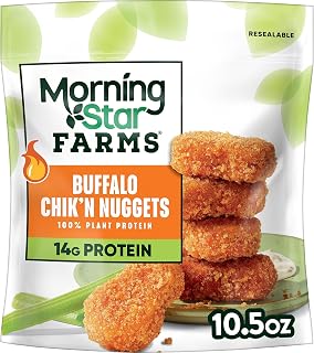 MorningStar Farms Plant Based Chik'n Nuggets, Vegan Meat, Buffalo, 10.5oz