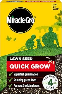 Miracle-Gro Quick Gro Lawn Seed, Child & Pet Friendly, Coverage 28m2, 840g Box