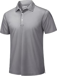 TACVASEN Mens Golf Polo Shirts Dry Fit Short Sleeve Collared Polos Performance Lightweight Casual Active Work T Shirts