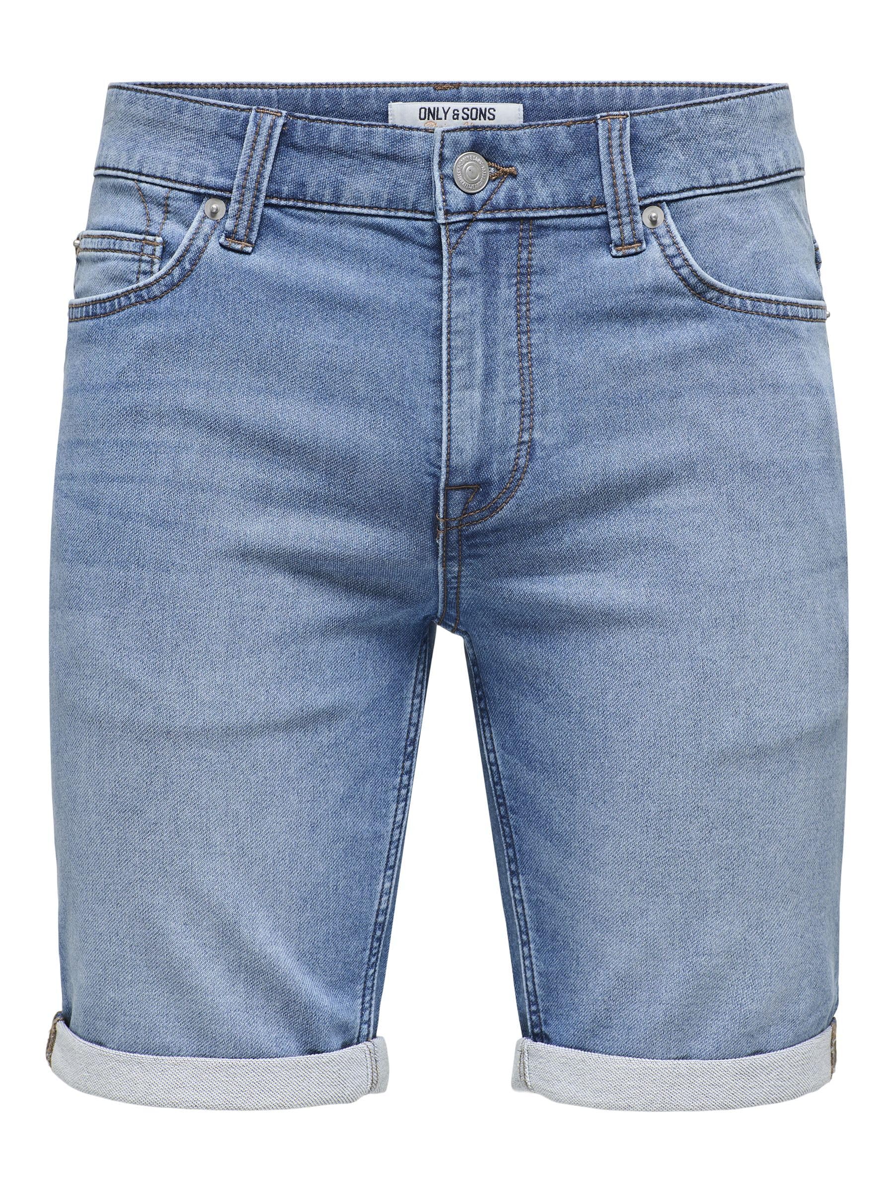 Only & Sons Men's Denim Shorts Capri O&S 3/4 Pants Bermuda Summer Short Casual T