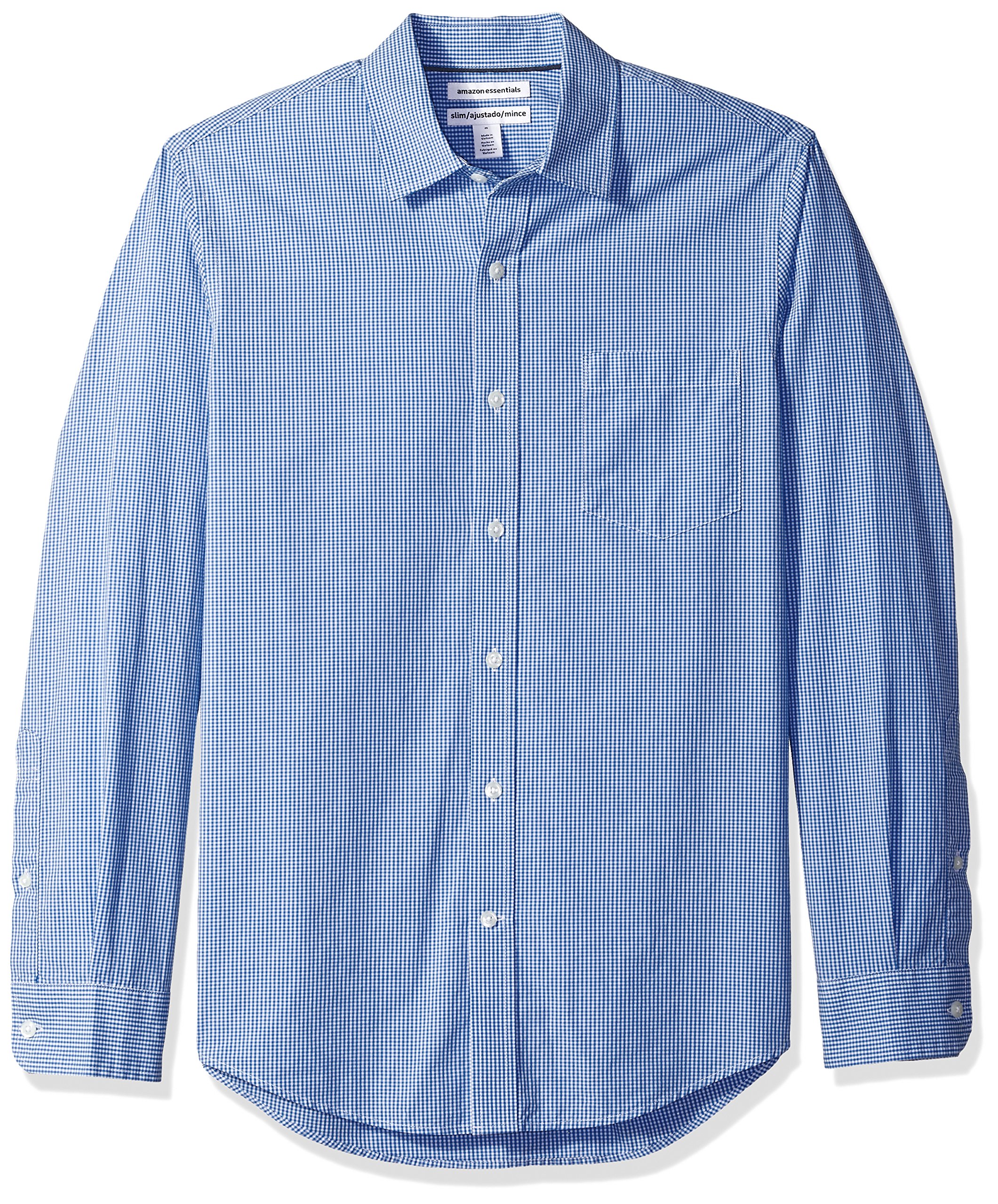 Amazon Essentials Mens Slim-Fit Long-Sleeve Poplin Shirt