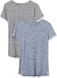 Amazon Essentials Women's Active Quick-Dry Tech-Stretch Short-Sleeve Sports, Gym And Workout Running Tops, Multipacks