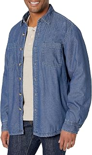 Wrangler Authentics Long Sleeve Sherpa Lined Shirt Jacket Button Down Shirt Men
