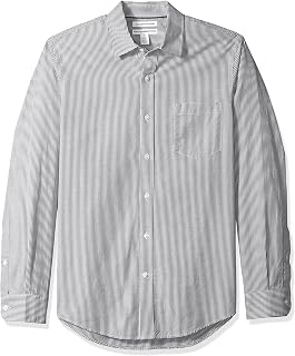 Amazon Essentials Men's Regular-Fit Long-Sleeve Casual Poplin Shirt, Button Front, Business Casual, Collared