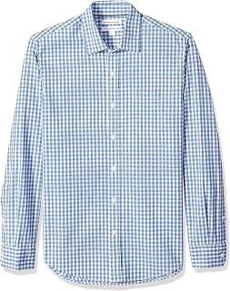 Amazon Essentials Men's Casual Long Sleeve Straight Fit Poplin Shirt
