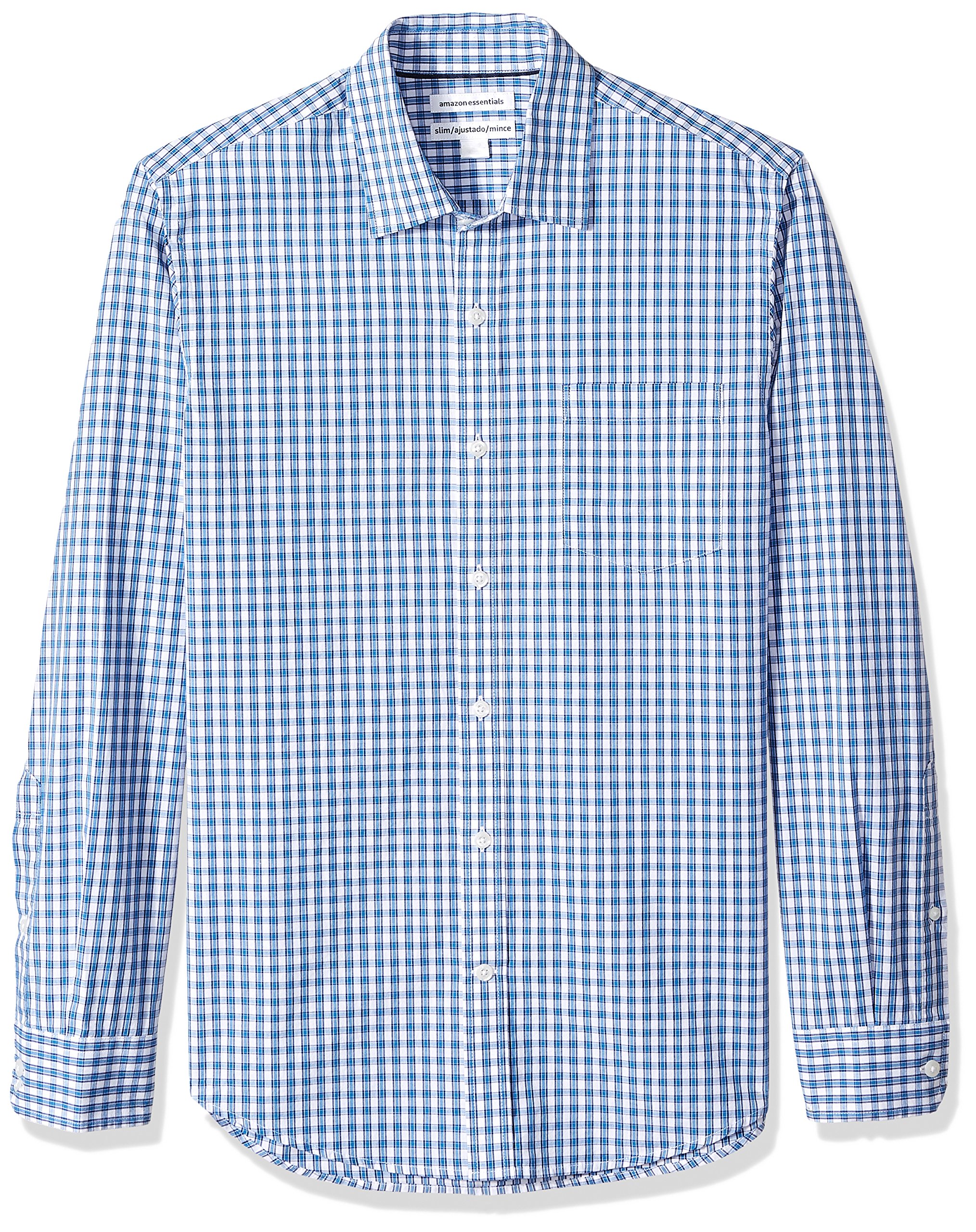 Amazon Essentials Men's Casual Long Sleeve Straight Fit Poplin Shirt