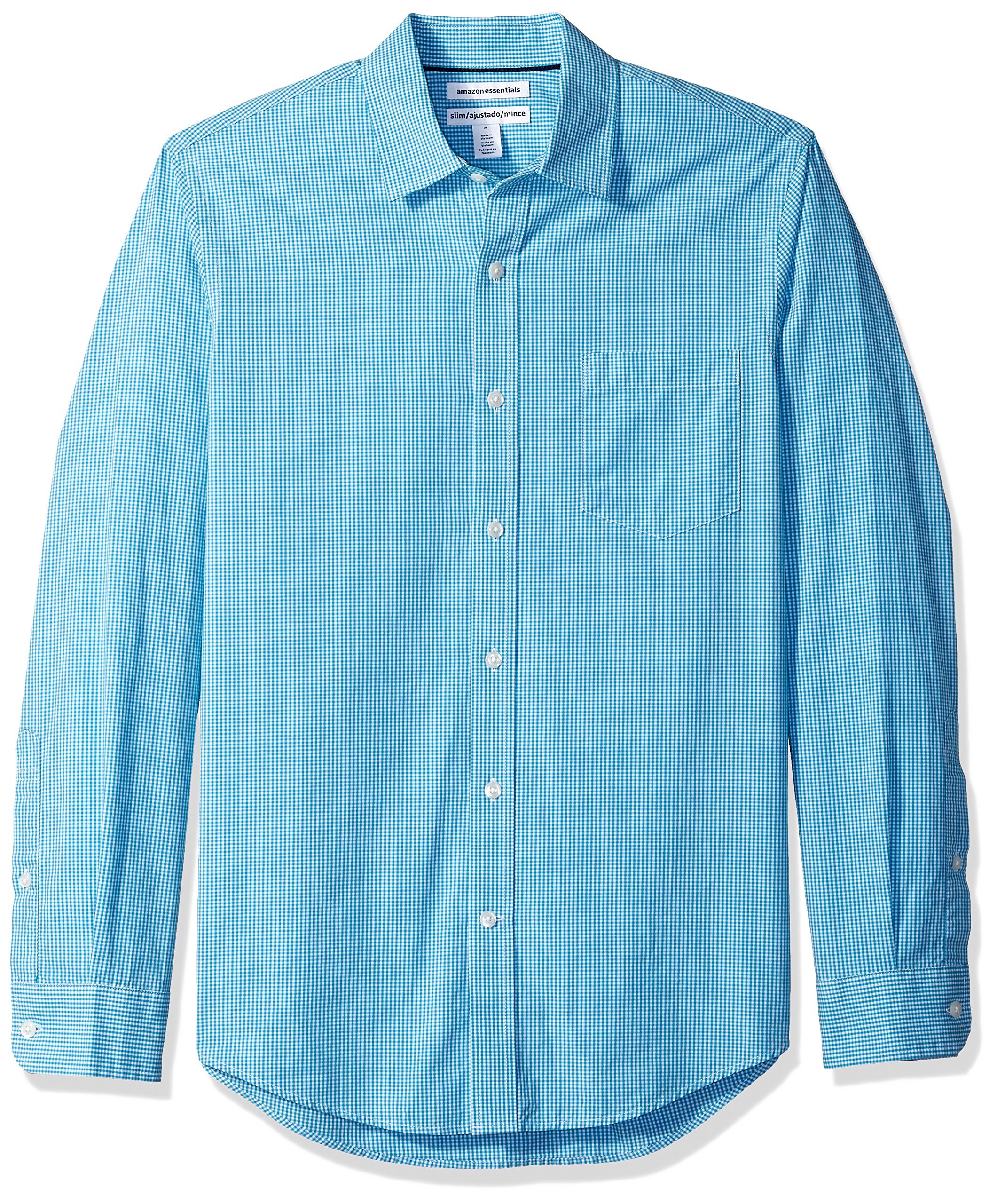 Amazon Essentials Mens Slim-Fit Long-Sleeve Poplin Shirt