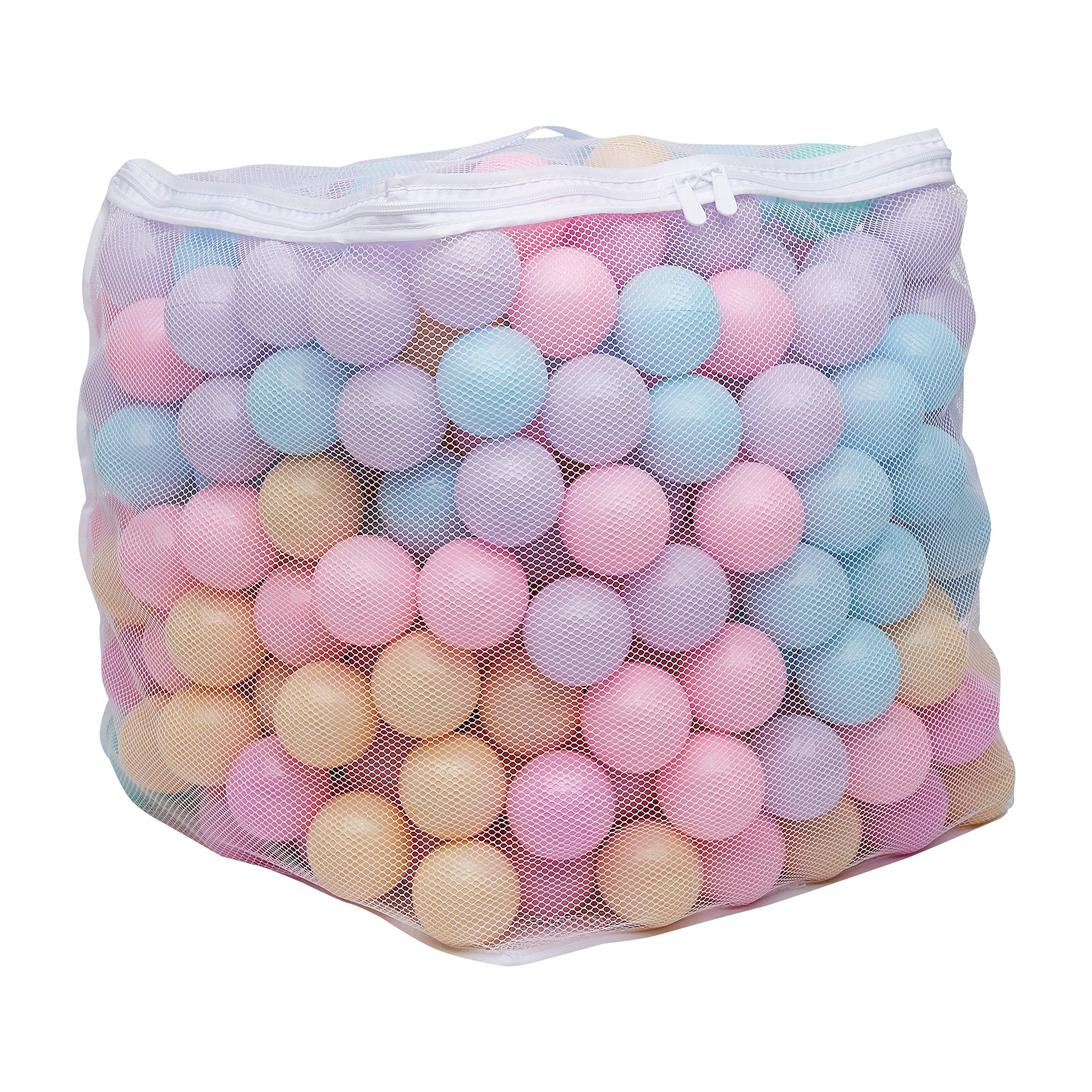 Amazon Basics BPA Free Crush-Proof Plastic Ball, Pit Balls with Storage Bag, Tod