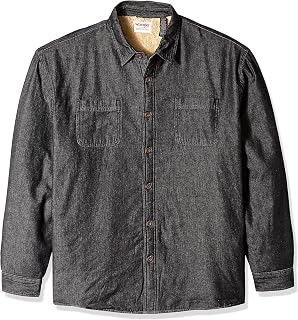 Wrangler Authentics Men's Long Sleeve Sherpa Lined Denim Shirt Jacket