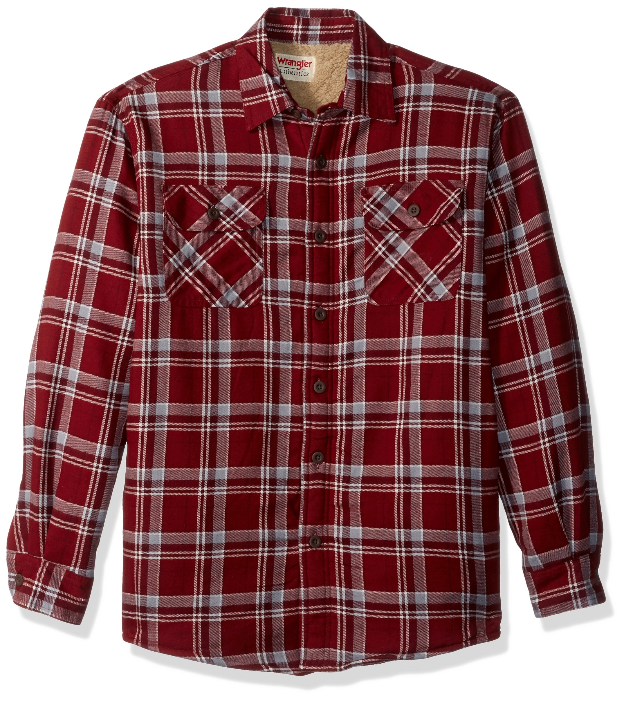 Wrangler Authentics Men's Long Sleeve Sherpa Lined Denim Shirt Jacket