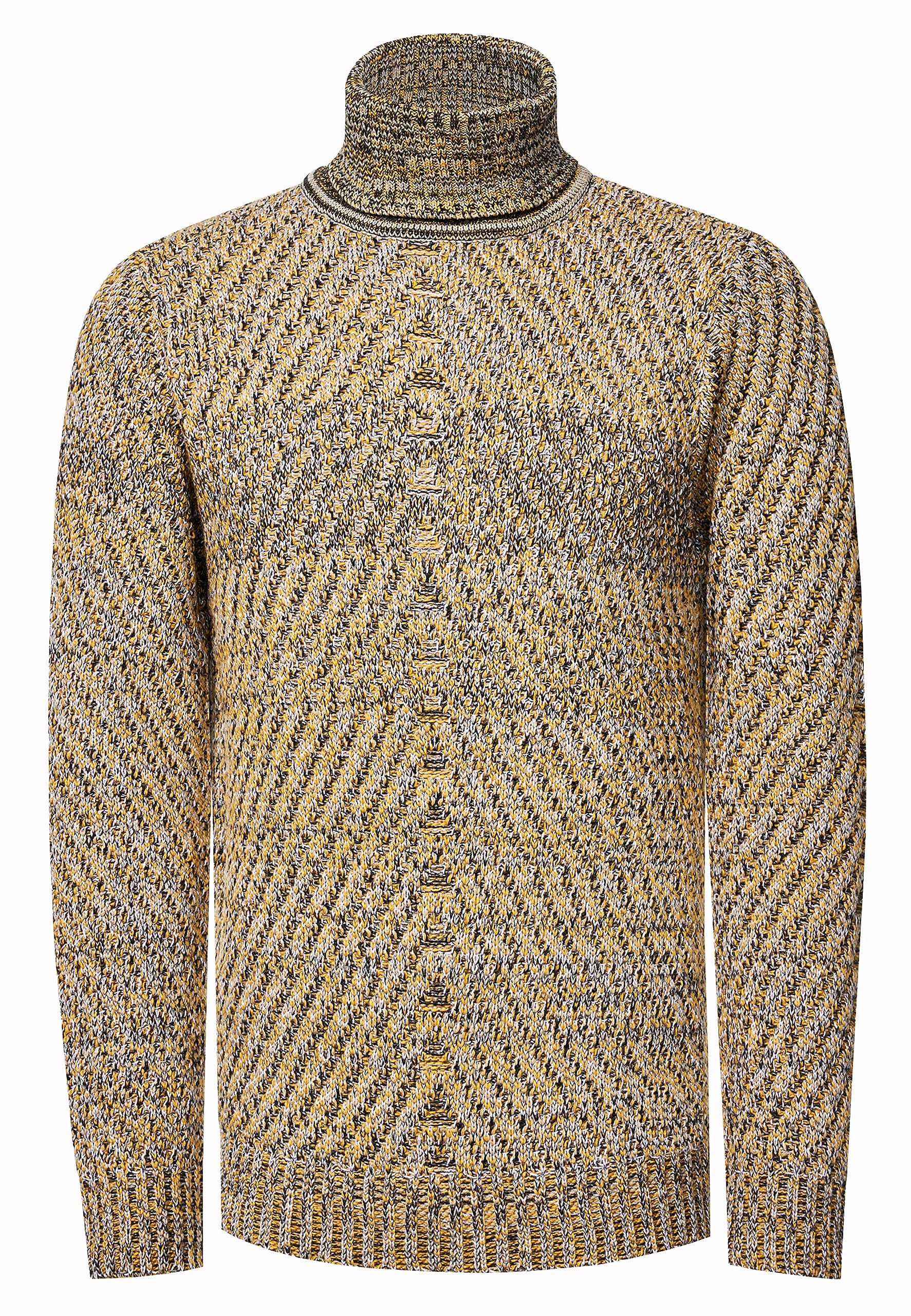 Rusty Neal 439 Men's Knitted Jumper Regular Fit Turtleneck Chunky Knit Jumper Co