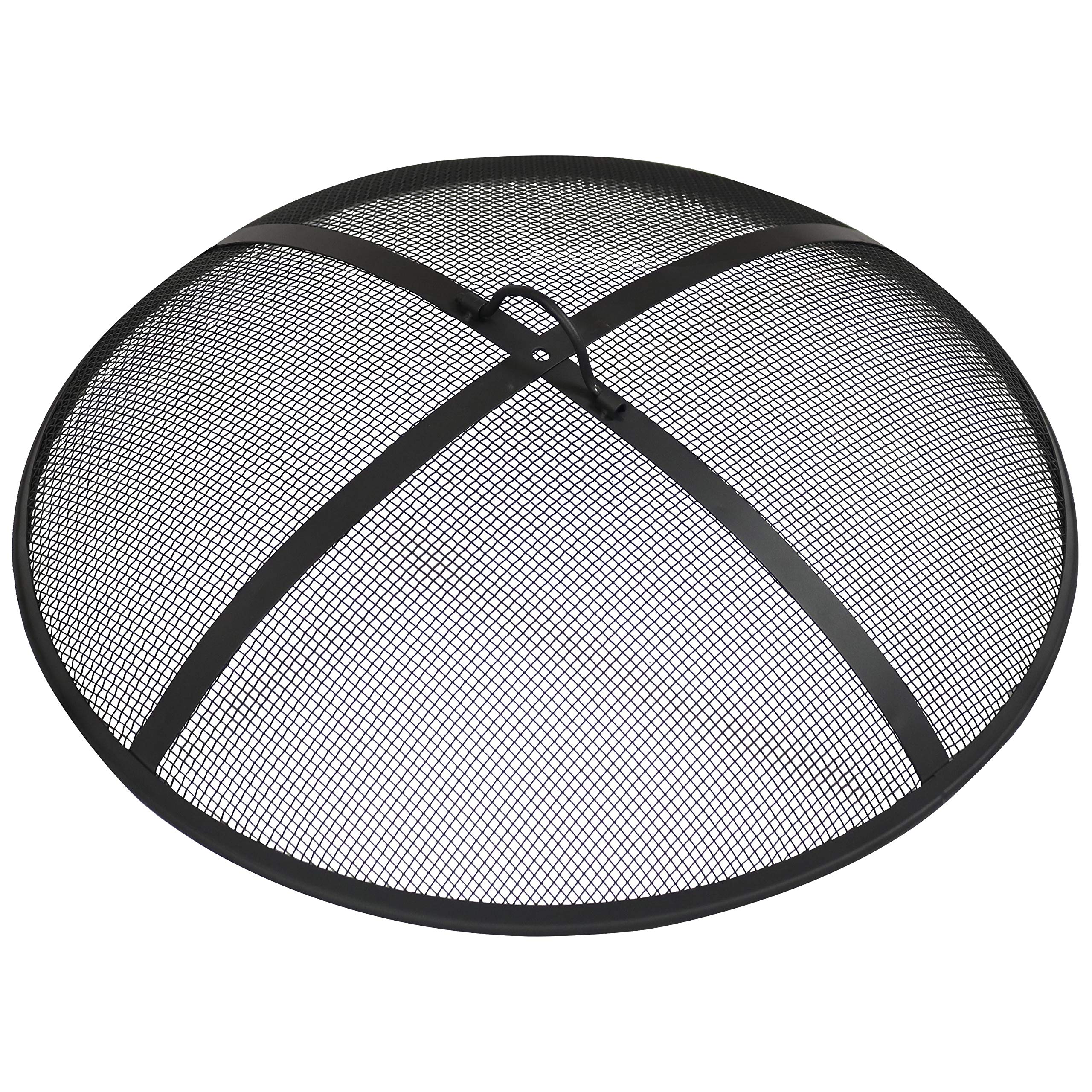 Sunnydaze Heavy Duty Steel Metal Mesh Fire Pit Screen, Round, 24" Dia | Ember & 