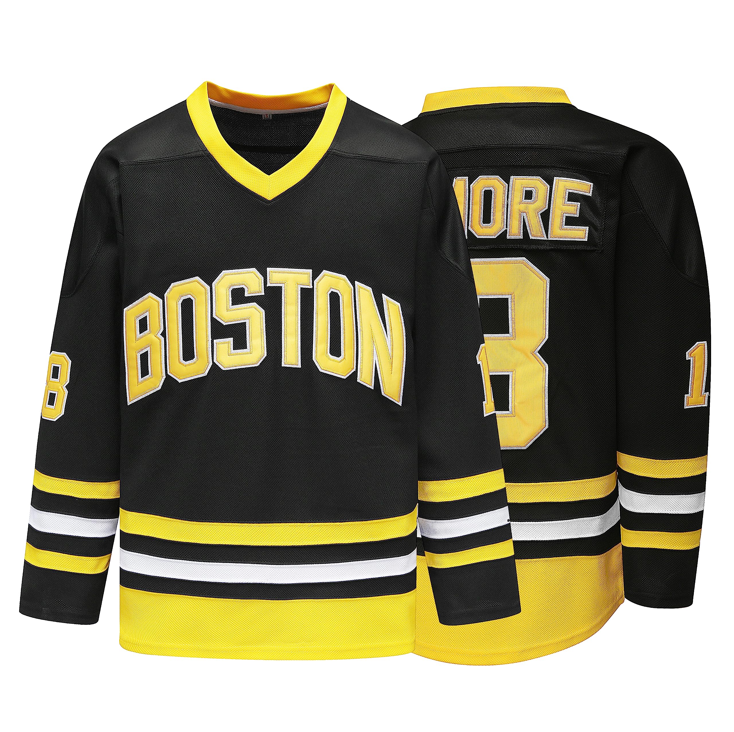 PRIMITAS Boston Happy Gilmore #18 Adam Sandler 1996 Movie Ice Hockey Jersey Stit