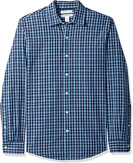 Amazon Essentials Men's Casual Long Sleeve Straight Fit Poplin Shirt