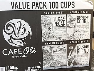 CAFE OLÃƒâ€° 100 cups- Cafe Ole Value Pack-Texas Pecan, San Antonio, Houston, and Snickernut--100 cups