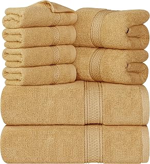 Utopia Towels 8-Piece Towel Set, Beige