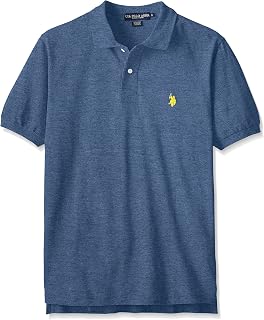U.S. Polo Assn. Men's Classic Polo Shirt, Two-Button Closure Pique Polo Shirt, Summer Fashion Golf Shirt