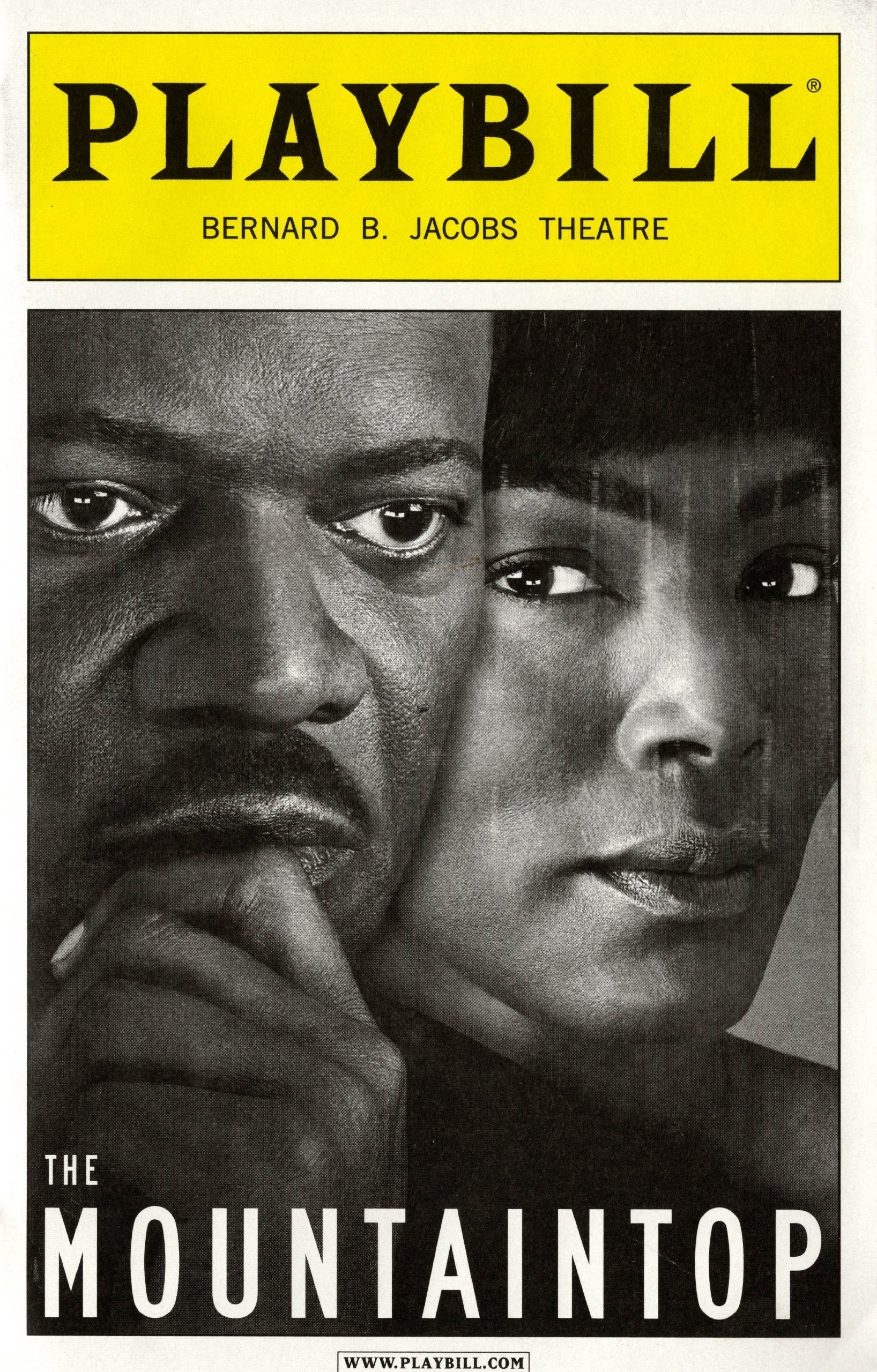 Playbill "The Mountaintop" with Angela Bassett and Samuel L. Jackson