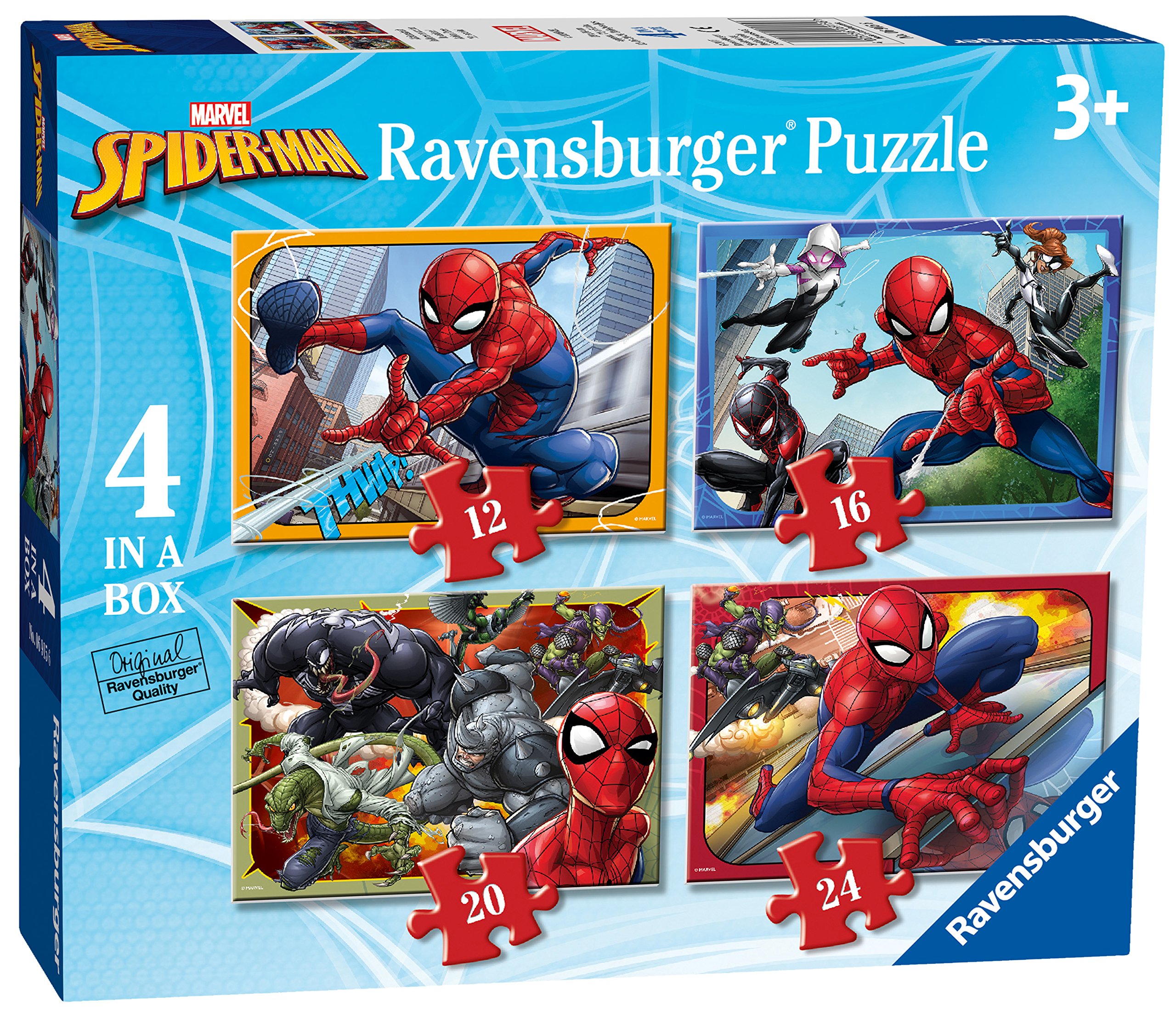 Ravensburger Children Puzzles Marvel Spider-Man 4 in Box - Ages 3+