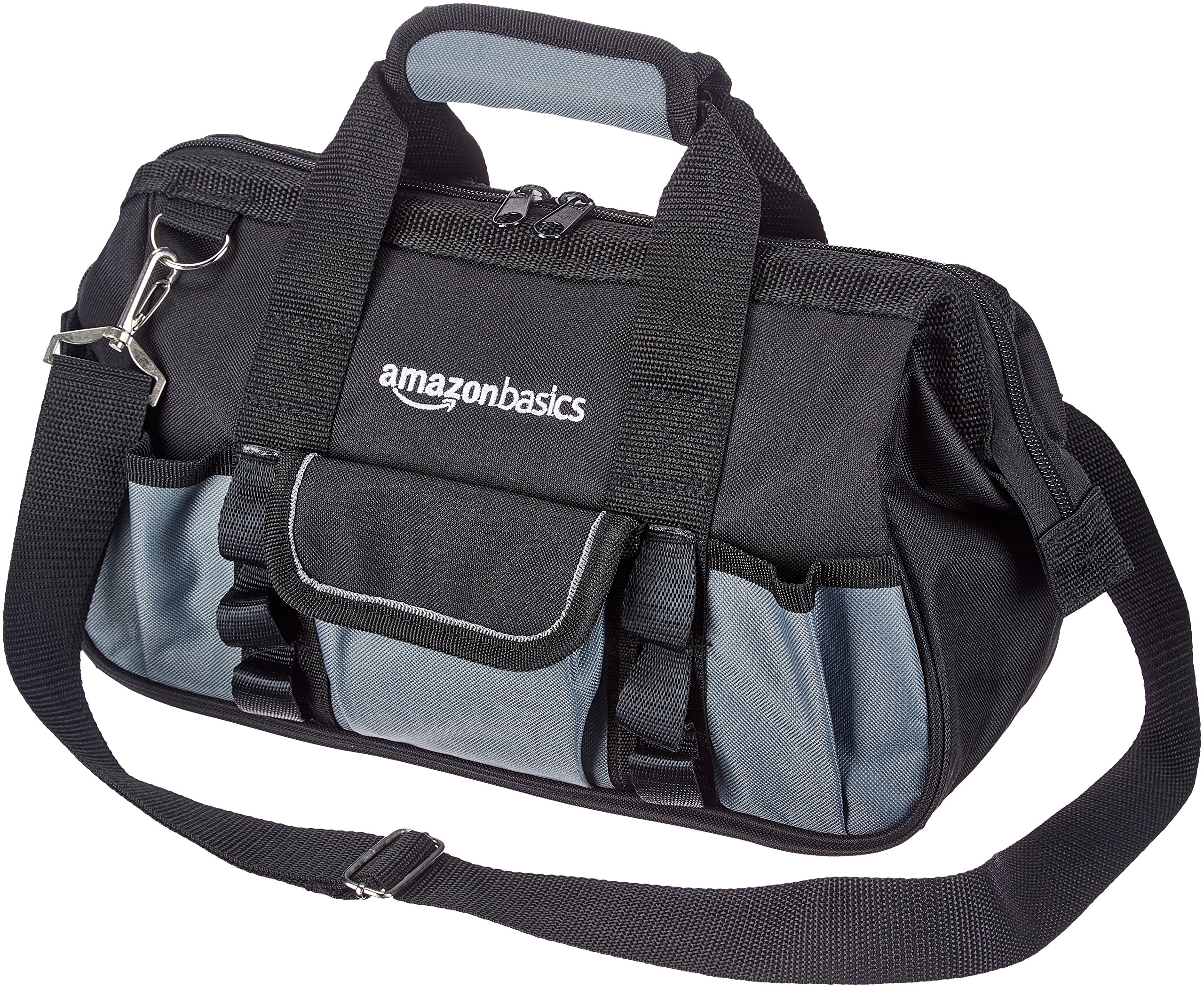 Amazon Basics Durable Wear-Resistant Tool Storage Bag with Adjustable Shoulder S