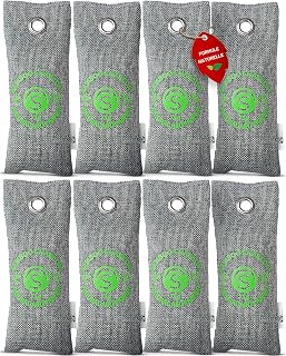 8 x Shoe Deodorizer Bags – Activated Carbon Against Odors & Moisture – Anti-Sweat Feet – Sports Shoes, Work, Hiking – Natural & Reusable