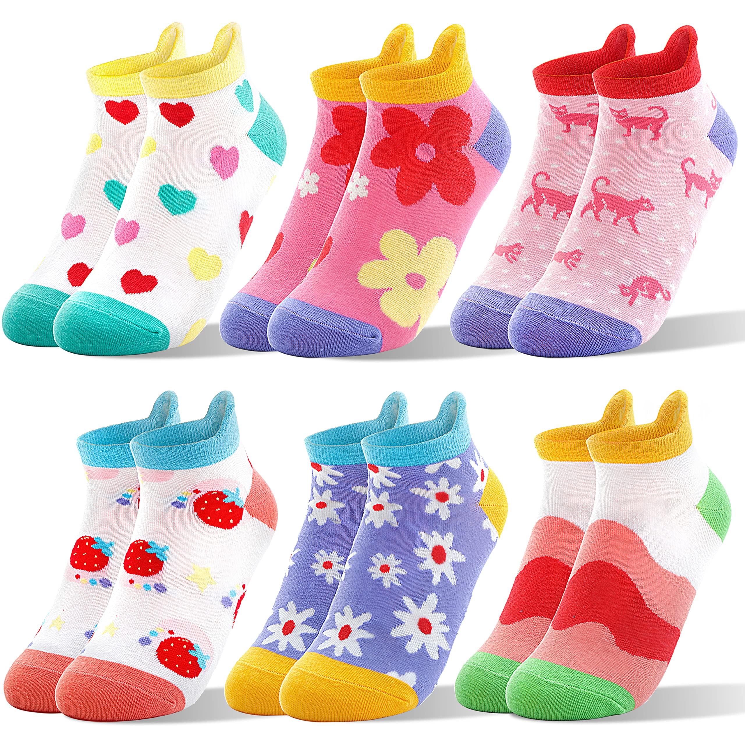 ANTSANG Kids Girls Socks Ankle Cute Unicorn Funny Novelty Offset Cartoon No Show