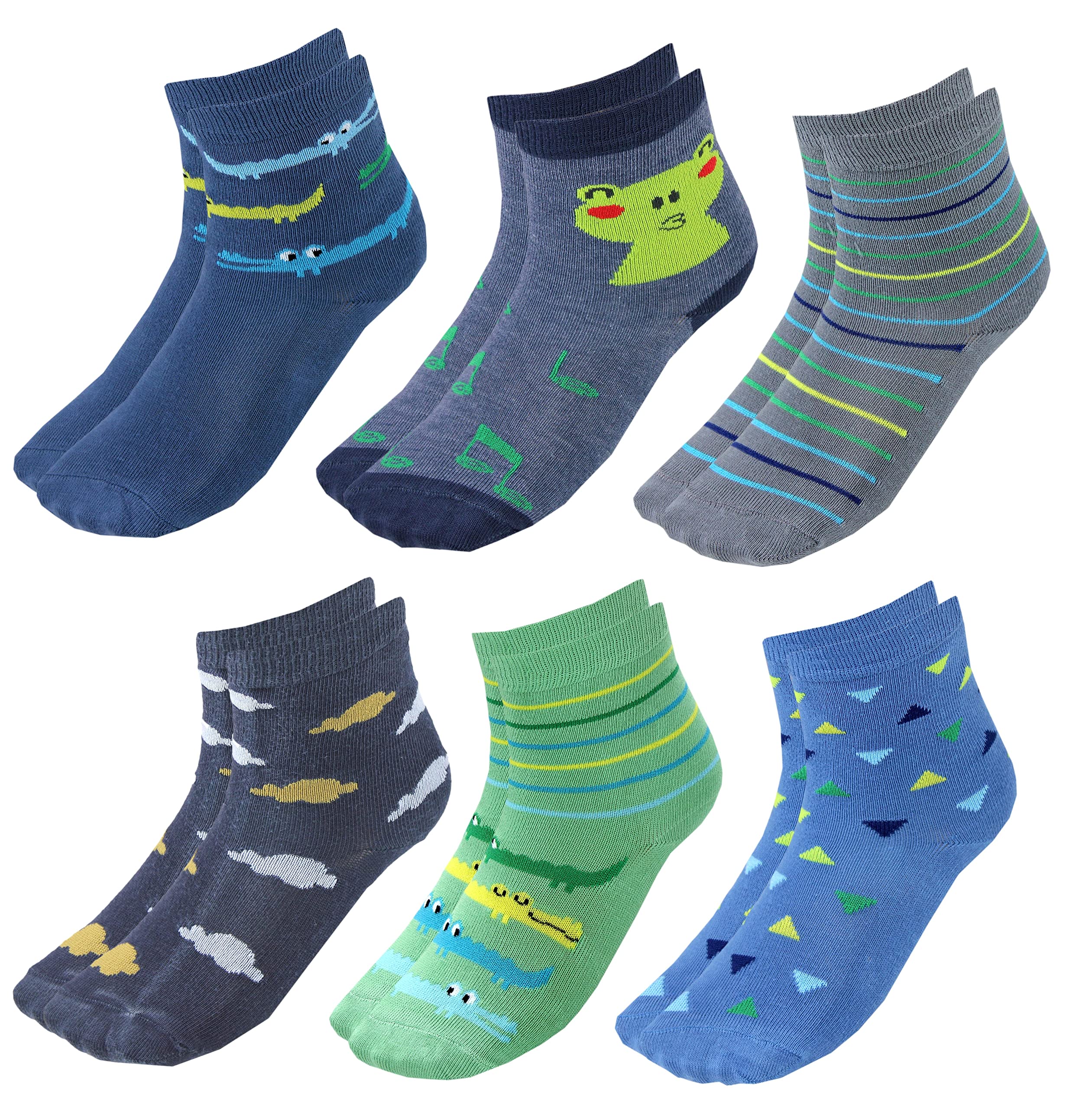 TupTam Kids Colorful Patterned Socks 6 Pairs