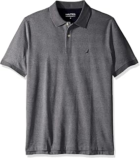 Nautica Mens Polo Shirt Big & Tall Fit Classic Fit Short Sleeve Solid Performance Deck Polo Shirt