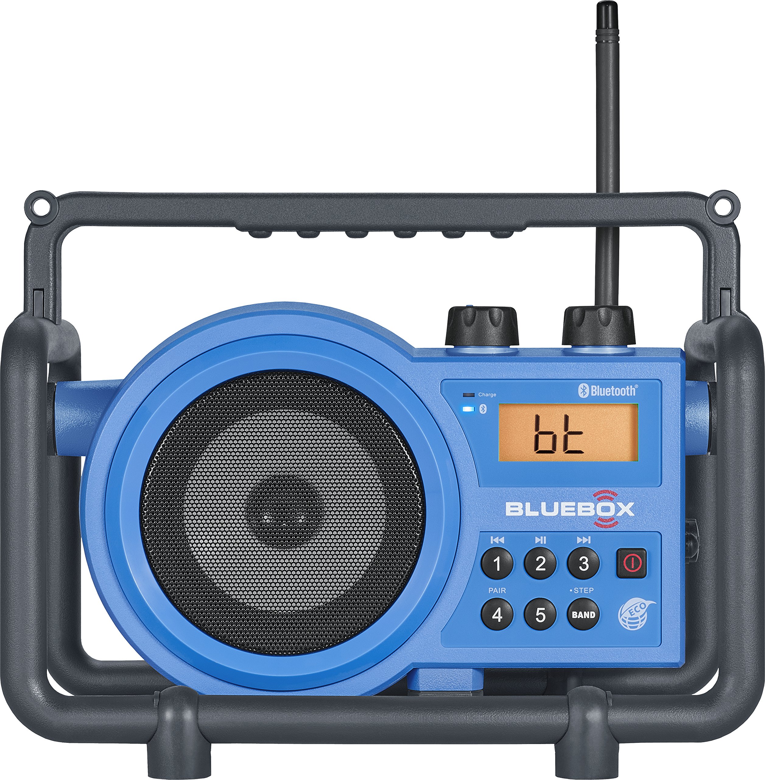 Sangean BlueBox AM/FM Ultra-Rugged Digital Receiver with Bluetooth - 12.4", Blue